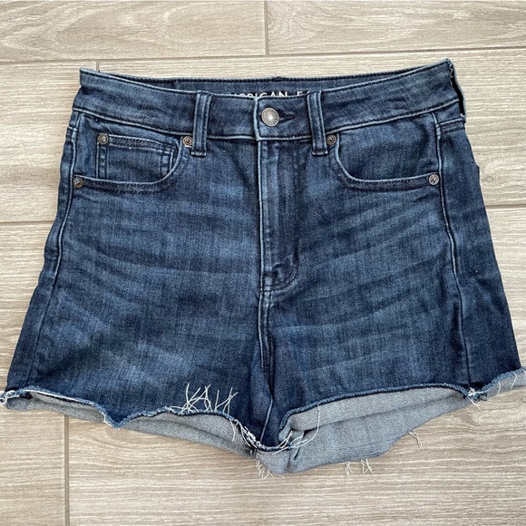 American Eagle Outfitters Jean shorts, Super Hi Rise Shortie—size 4••• - Picture 1 of 8